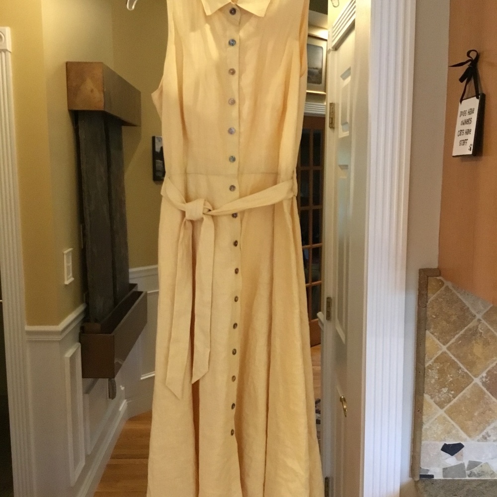 Coldwater Creek Sleeveless Linen Dress